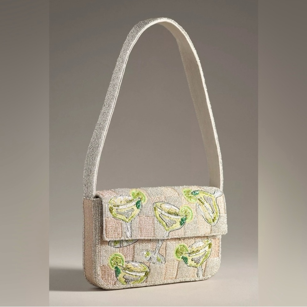 ANTHROPOLOGIE-the FIONA BEADED BAG FOOD & DRINK EDITION Style 97579502 Margarita